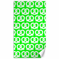 Neon Green Pretzel Illustrations Pattern Canvas 40  X 72   by GardenOfOphir