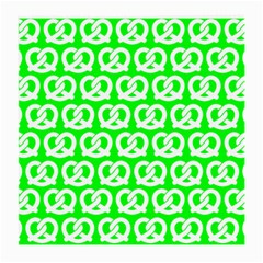 Neon Green Pretzel Illustrations Pattern Medium Glasses Cloth (2-side) by GardenOfOphir