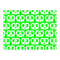 Neon Green Pretzel Illustrations Pattern Double Sided Flano Blanket (mini)  by GardenOfOphir