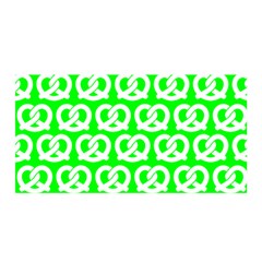 Neon Green Pretzel Illustrations Pattern Satin Wrap by GardenOfOphir