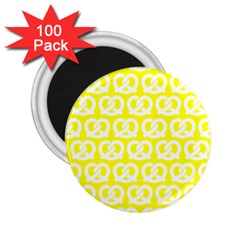 Yellow Pretzel Illustrations Pattern 2 25  Magnets (100 Pack)  by GardenOfOphir