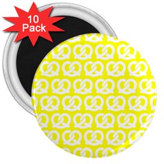 Yellow Pretzel Illustrations Pattern 3  Magnets (10 Pack) 