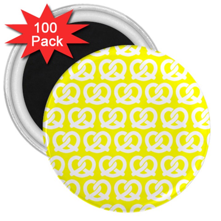 Yellow Pretzel Illustrations Pattern 3  Magnets (100 pack)