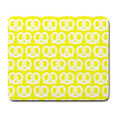 Yellow Pretzel Illustrations Pattern Large Mousepads by GardenOfOphir