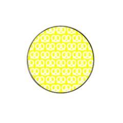 Yellow Pretzel Illustrations Pattern Hat Clip Ball Marker by GardenOfOphir