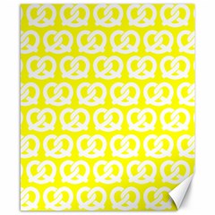 Yellow Pretzel Illustrations Pattern Canvas 8  X 10  by GardenOfOphir