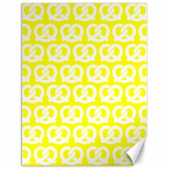 Yellow Pretzel Illustrations Pattern Canvas 12  X 16   by GardenOfOphir