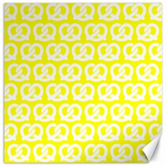 Yellow Pretzel Illustrations Pattern Canvas 16  X 16   by GardenOfOphir