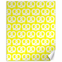 Yellow Pretzel Illustrations Pattern Canvas 16  X 20   by GardenOfOphir