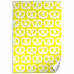 Yellow Pretzel Illustrations Pattern Canvas 20  X 30   by GardenOfOphir