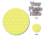 Yellow Pretzel Illustrations Pattern Multi-purpose Cards (Round)  Front 3