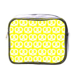 Yellow Pretzel Illustrations Pattern Mini Toiletries Bags by GardenOfOphir