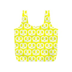 Yellow Pretzel Illustrations Pattern Full Print Recycle Bags (s)  by GardenOfOphir