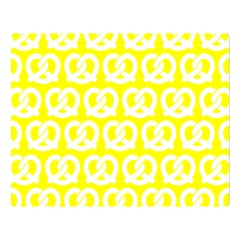 Yellow Pretzel Illustrations Pattern Double Sided Flano Blanket (large)  by GardenOfOphir