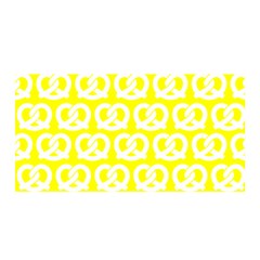 Yellow Pretzel Illustrations Pattern Satin Wrap by GardenOfOphir