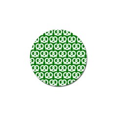 Green Pretzel Illustrations Pattern Golf Ball Marker (10 Pack) by GardenOfOphir