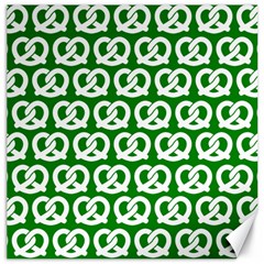 Green Pretzel Illustrations Pattern Canvas 12  X 12   by GardenOfOphir