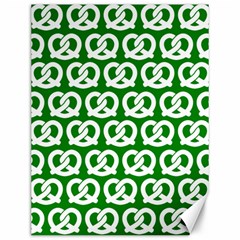 Green Pretzel Illustrations Pattern Canvas 12  X 16   by GardenOfOphir