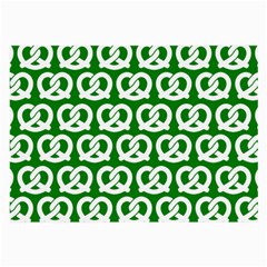 Green Pretzel Illustrations Pattern Large Glasses Cloth (2-side) by GardenOfOphir