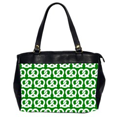 Green Pretzel Illustrations Pattern Office Handbags (2 Sides)  by GardenOfOphir