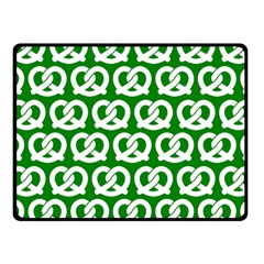 Green Pretzel Illustrations Pattern Fleece Blanket (small) by GardenOfOphir