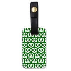 Green Pretzel Illustrations Pattern Luggage Tags (one Side)  by GardenOfOphir