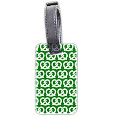 Green Pretzel Illustrations Pattern Luggage Tags (two Sides) by GardenOfOphir