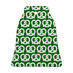 Green Pretzel Illustrations Pattern Ornament (bell)  by GardenOfOphir