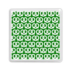 Green Pretzel Illustrations Pattern Memory Card Reader (square)  by GardenOfOphir