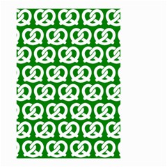 Green Pretzel Illustrations Pattern Small Garden Flag (two Sides) by GardenOfOphir