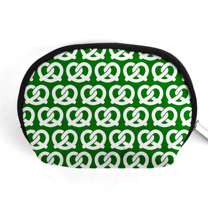 Green Pretzel Illustrations Pattern Accessory Pouches (Medium) 