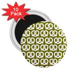 Olive Pretzel Illustrations Pattern 2.25  Magnets (10 pack)  Front