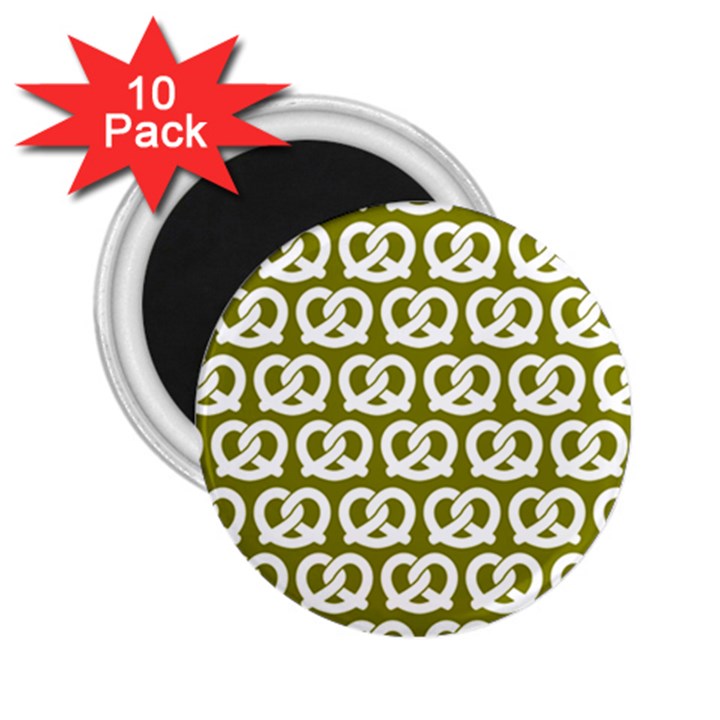 Olive Pretzel Illustrations Pattern 2.25  Magnets (10 pack) 