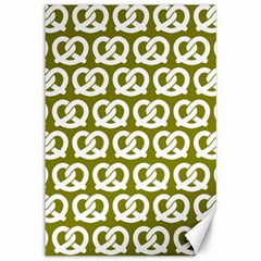 Olive Pretzel Illustrations Pattern Canvas 12  X 18   by GardenOfOphir