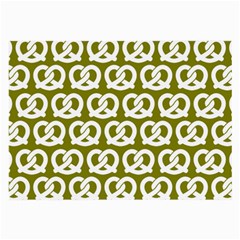 Olive Pretzel Illustrations Pattern Large Glasses Cloth by GardenOfOphir