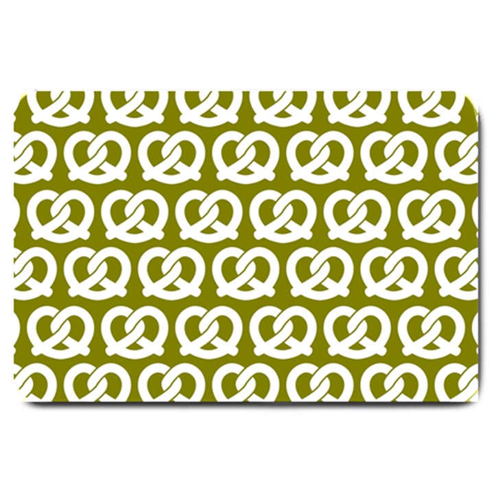 Olive Pretzel Illustrations Pattern Large Doormat 