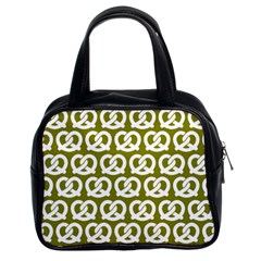 Olive Pretzel Illustrations Pattern Classic Handbags (2 Sides) by GardenOfOphir