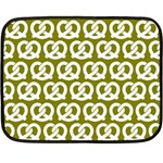 Olive Pretzel Illustrations Pattern Double Sided Fleece Blanket (Mini)  35 x27  Blanket Front