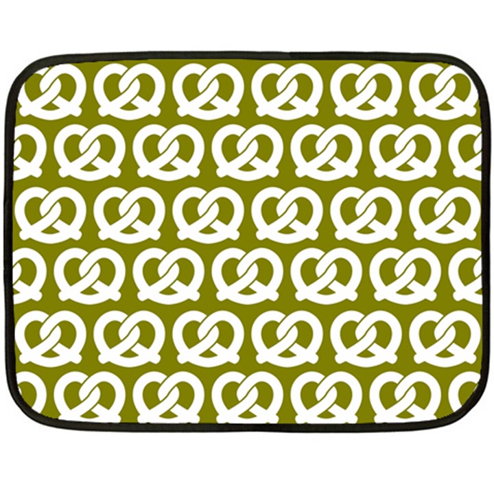 Olive Pretzel Illustrations Pattern Double Sided Fleece Blanket (Mini) 