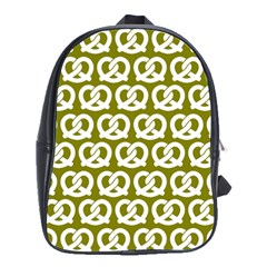 Olive Pretzel Illustrations Pattern School Bags(large)  by GardenOfOphir