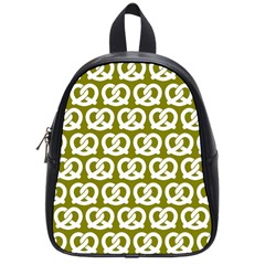 Olive Pretzel Illustrations Pattern School Bags (small)  by GardenOfOphir