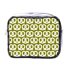 Olive Pretzel Illustrations Pattern Mini Toiletries Bags by GardenOfOphir