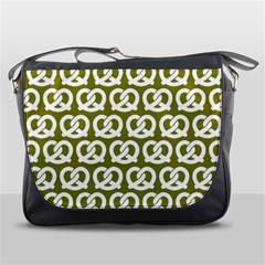 Olive Pretzel Illustrations Pattern Messenger Bags by GardenOfOphir