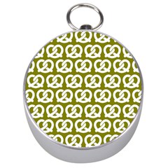 Olive Pretzel Illustrations Pattern Silver Compasses by GardenOfOphir