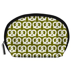 Olive Pretzel Illustrations Pattern Accessory Pouches (large)  by GardenOfOphir