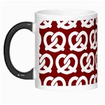 Red Pretzel Illustrations Pattern Morph Mugs Left