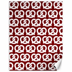 Red Pretzel Illustrations Pattern Canvas 12  X 16   by GardenOfOphir