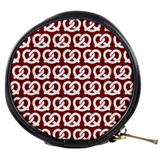 Red Pretzel Illustrations Pattern Mini Makeup Bags by GardenOfOphir