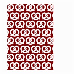 Red Pretzel Illustrations Pattern Small Garden Flag (two Sides) by GardenOfOphir