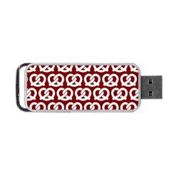 Red Pretzel Illustrations Pattern Portable Usb Flash (one Side) by GardenOfOphir